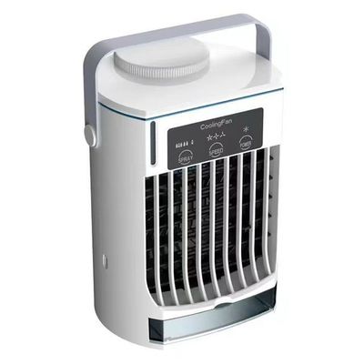 Mini condicionador de ar portátil dobrável com humidificador de pulverização e ventilador de resfriamento por água USB