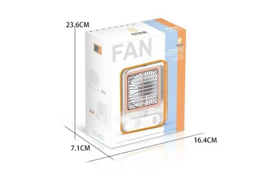 Mini ventilador de luz noturna USB carregamento ventilador de arrefecimento de ar com função de pulverização e peso de 420g