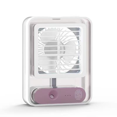 USB Recarregável 420g Stand de mesa de escritório Air Cooler Climatizador com luz LED