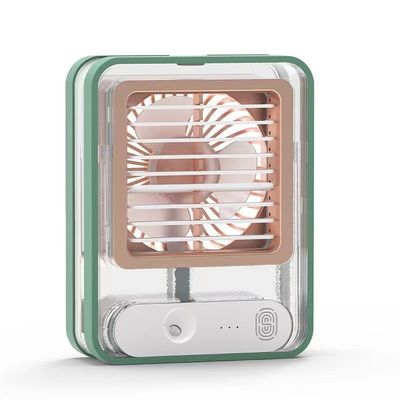 USB Recarregável 420g Stand de mesa de escritório Air Cooler Climatizador com luz LED