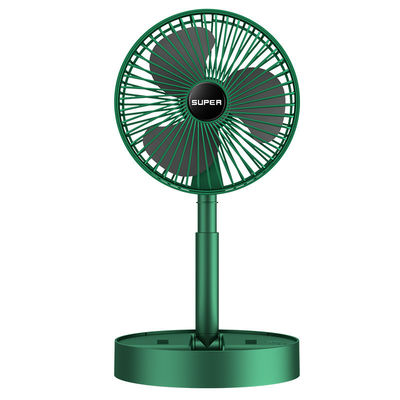 Ventilador de mesa de escritório dobrável recarregável USB com 3 ajustes de velocidade