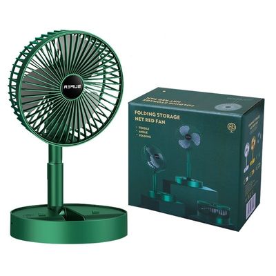 Ventilador escalável de escritório de carregamento Ventilador elétrico portátil de escritório de plástico branco verde