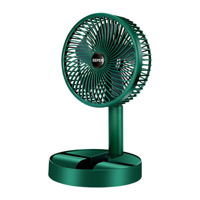 Ventilador escalável de escritório de carregamento Ventilador elétrico portátil de escritório de plástico branco verde