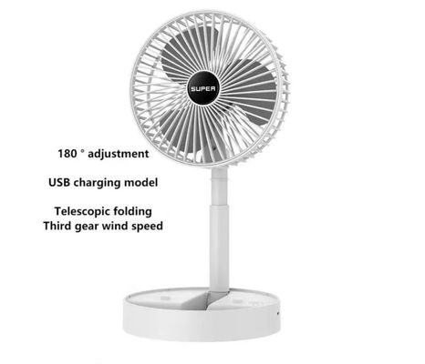 Ventilador escalável de escritório de carregamento Ventilador elétrico portátil de escritório de plástico branco verde