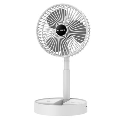 Desktop Office USB Carregamento dobrável Ventilador Telescópico Mini Ventilador Elétrico Portátil Plástico