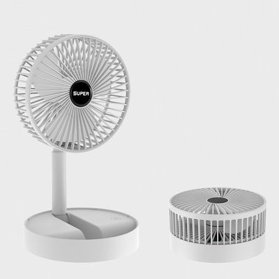 Desktop Office USB Carregamento dobrável Ventilador Telescópico Mini Ventilador Elétrico Portátil Plástico