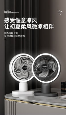 Molde privado NO Ventilador elétrico portátil de 6 polegadas com rotação USB e bateria recarregável