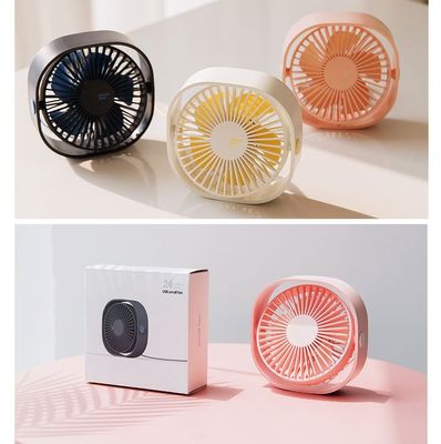 DC5V/1A 4.2W Tipo de bateria Fans de refrigeração de ar recarregáveis de escritório com modo de velocidade 3X