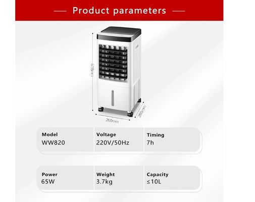 Ventilador de refrigeração doméstico 10L Tanque de água Ventilador de ar condicionado de grande capacidade Controle remoto