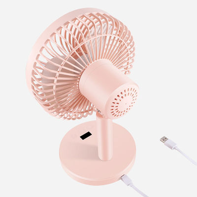 Ventilador de mesa de plástico impresso com tela de seda para banheiro e sistema de circulação de ar USB