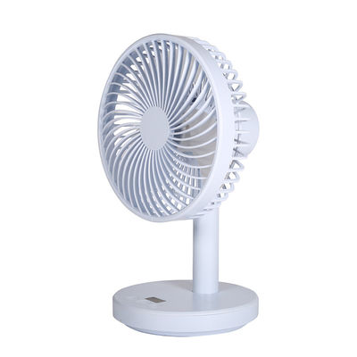 Ventilador de mesa de plástico impresso com tela de seda para banheiro e sistema de circulação de ar USB