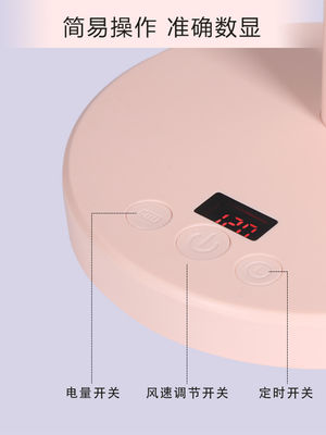 Ventilador de mesa de plástico impresso com tela de seda para banheiro e sistema de circulação de ar USB