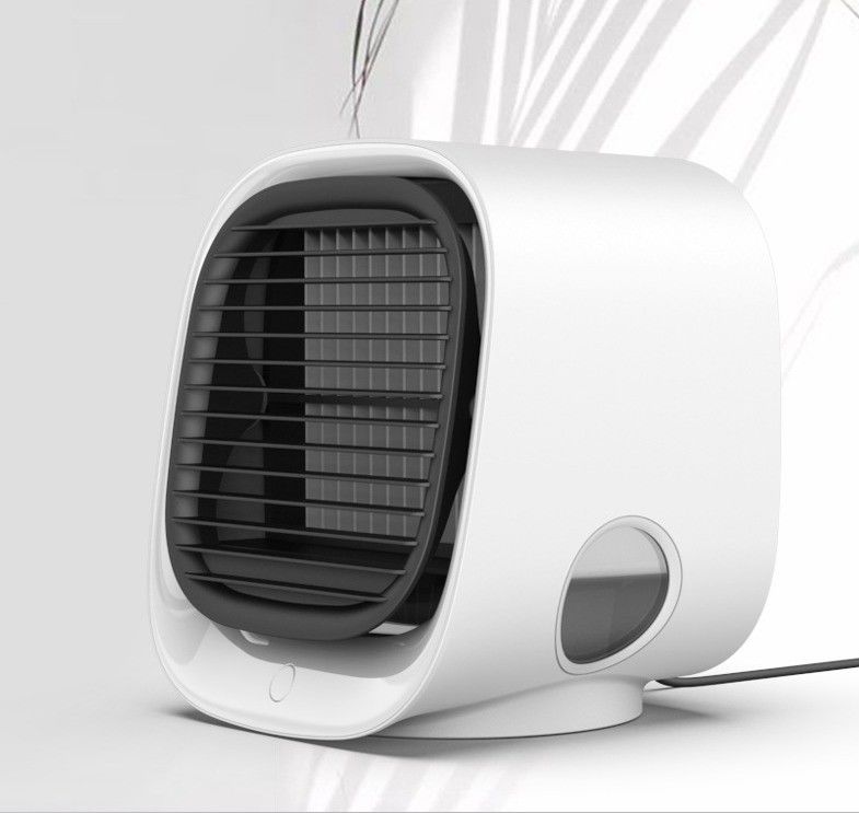 Mini Personal Air Cooler com refrigeração de mesa apenas USB e logotipo de impressão de tela de seda