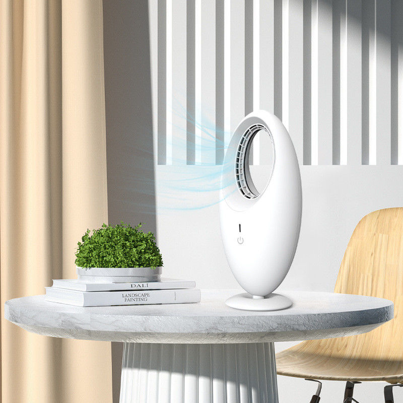 Ventilador de mesa elétrico portátil Mini USB recarregável Ventilador de mesa sem lâmina ABS Ventilador de torre de PC