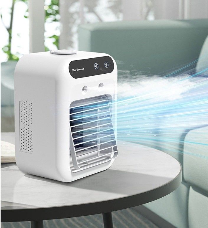 Peso líquido 700 g Ventilador portátil de refrigeração por ar de mesa com umidificador e alimentação por USB 5V