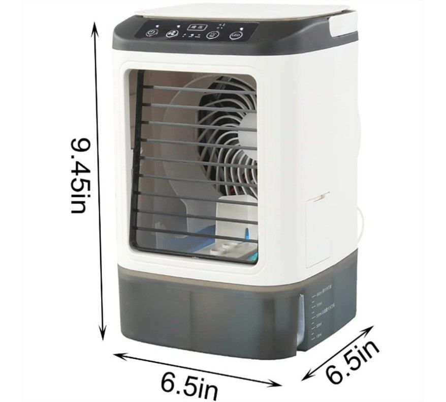 Mini ventilador de ar condicionado para uso doméstico Ventilador elétrico USB portátil 5V12W Peso líquido 800g