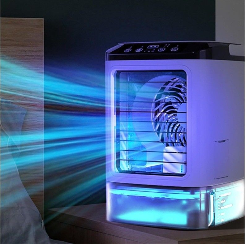 7 cores LED Light Air Cooler com Função de Neblina de pulverização para solução de refrigeração de quartos de hotel