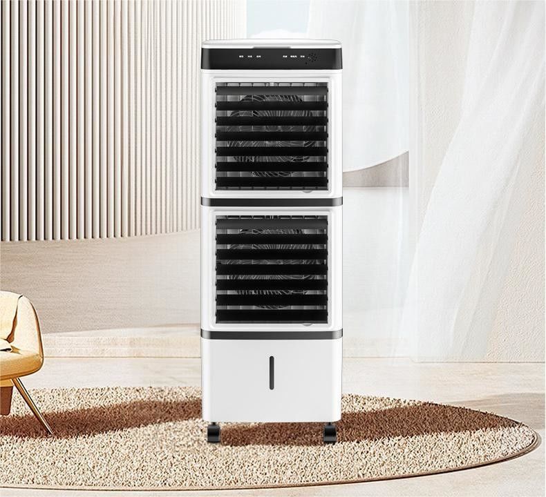 Refrigerador de ar de evaporação portátil de dupla camada de 14L com controle remoto e tensão de 220V