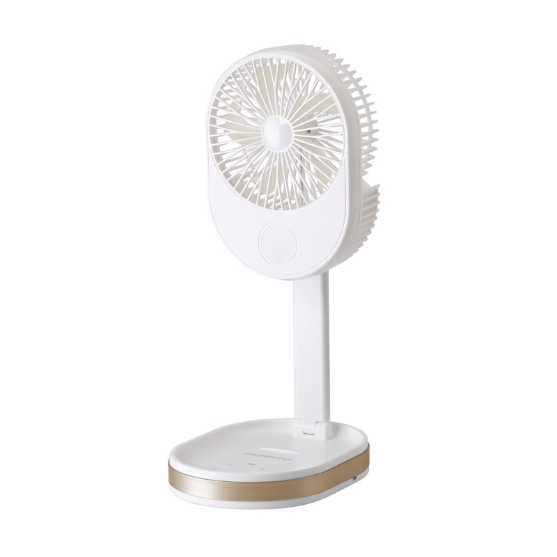 Logotipo personalizado 1500 mAh USB Recarregável Ventilador de Mesa com luz LED e ABS material PP