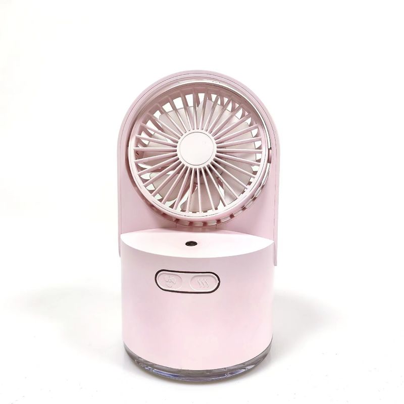 2 em 1 Mini Fan Humidificador Ventilador portátil com função USB recarregável