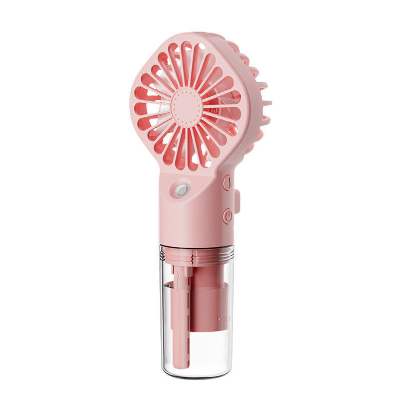 4 Ajuste de velocidade Ventilador portátil com modo de pulverização de umidificação Carregamento USB e bateria 18650