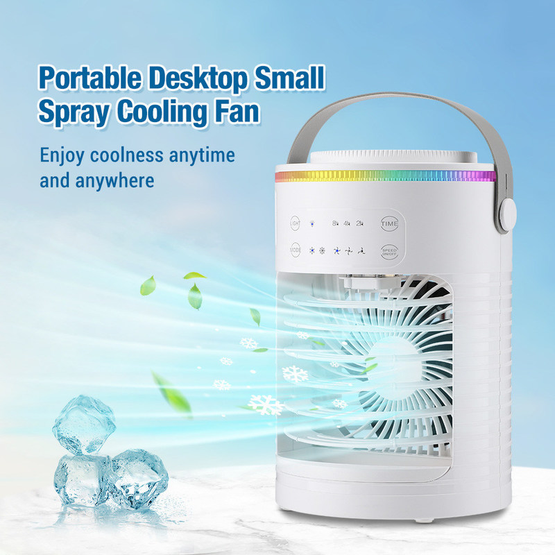 NO APP-controlada Portable Desktop Evaporative Air Cooler com 7 cores de luz e tempo
