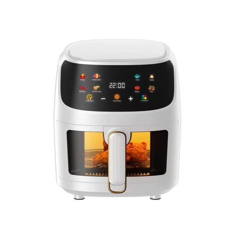 1350W Grande Forno Visível Profundo 8L Fritas Aéreas Sem Óleo Superfície de Cozinha Não Adesiva