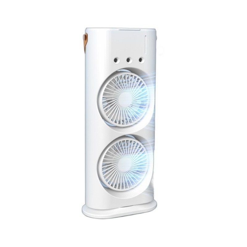 6 Vane giratório USB Linha de alimentação ventilador de pulverização de duas extremidades para escritório doméstico recarregável