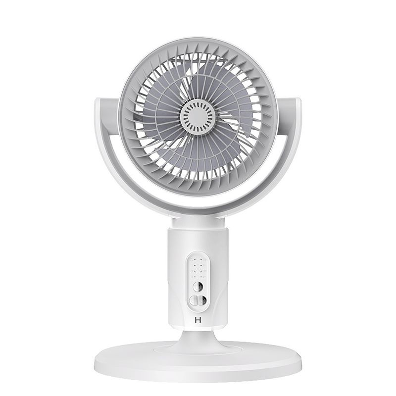 Altura ajustável 4000mA Portátil USB Recarregável Ventilador de pé com Luz de lâmpada LED de tempo