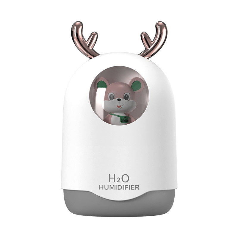 Equipamento de condicionamento urso de estimação fofinho Mini umidificador para quarto capacidade controlada por aplicativo 0,5L