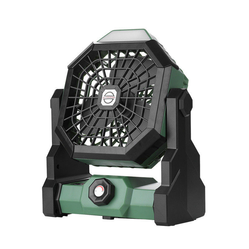 Ventilador de teto recarregável portátil de 6 polegadas com luz LED e sem controle remoto
