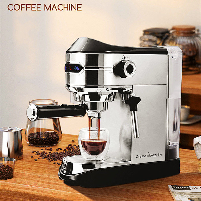 Máquina de café Espresso elétrica portátil feita de aço inoxidável para casa e escritório