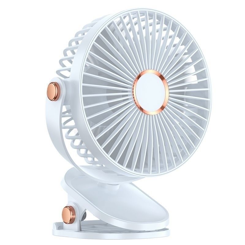 Ventiladores portáteis recarregáveis USB de 6 polegadas com luz noturna 720 Ventilador de clipe pessoal giratório para escritório em casa