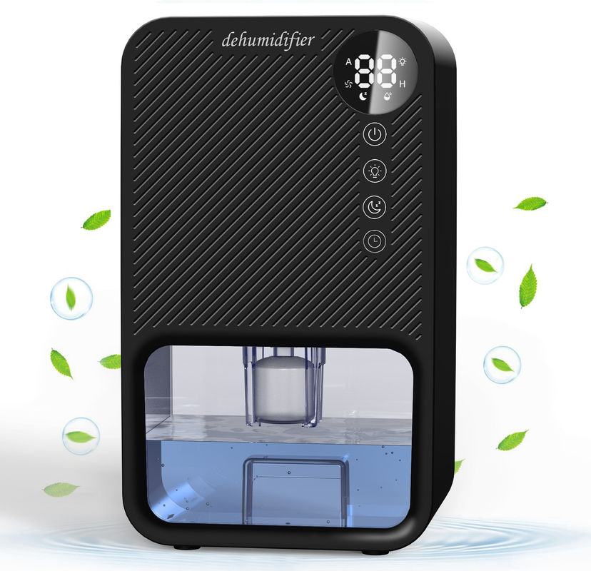 Desumidificador Mini Inteligente com tanque de água de 1100 ml e 7 luzes coloridas para conforto doméstico