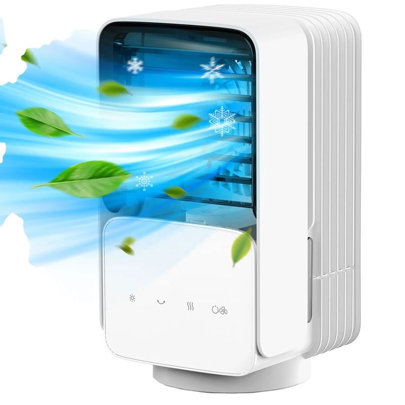 Refrigerador de ar por evaporação portátil para escritório de quarto 3 modos de vento baixo / médio / alto alimentado por USB