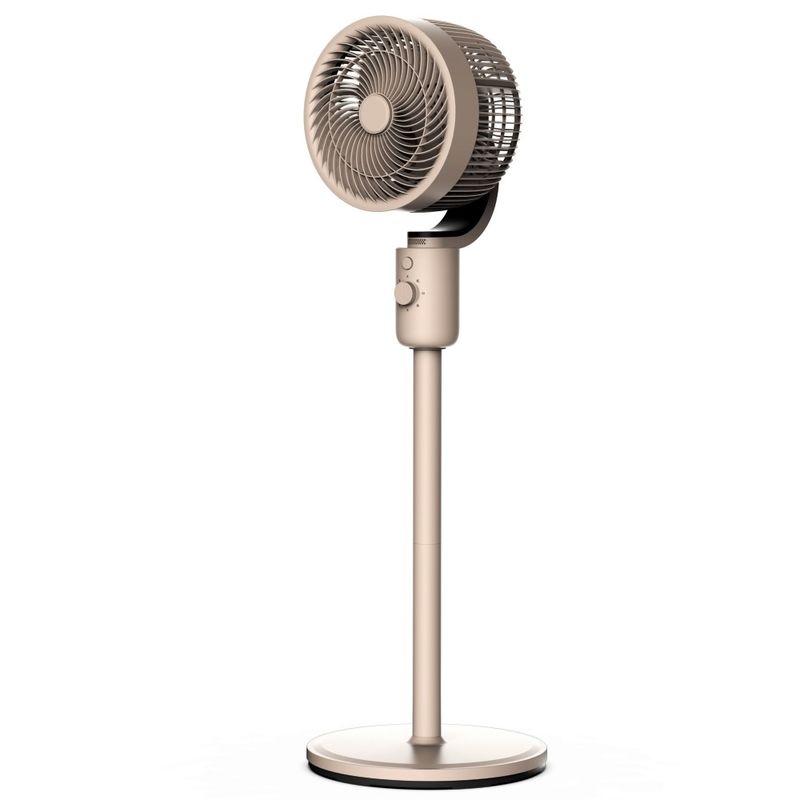 Ventilador de suporte elétrico de controle de voz AI para resfriamento de ar e circulação de ar em banheiros