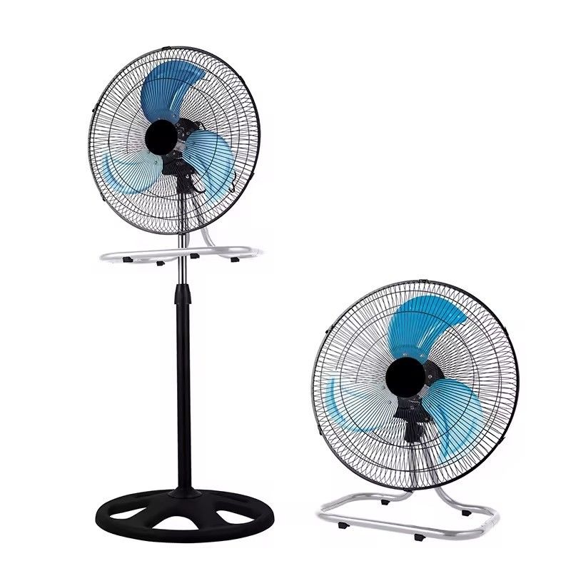 NO Ventilador industrial de 18 polegadas controlado por aplicativo, pedestal de lâmina de metal 3 em 1
