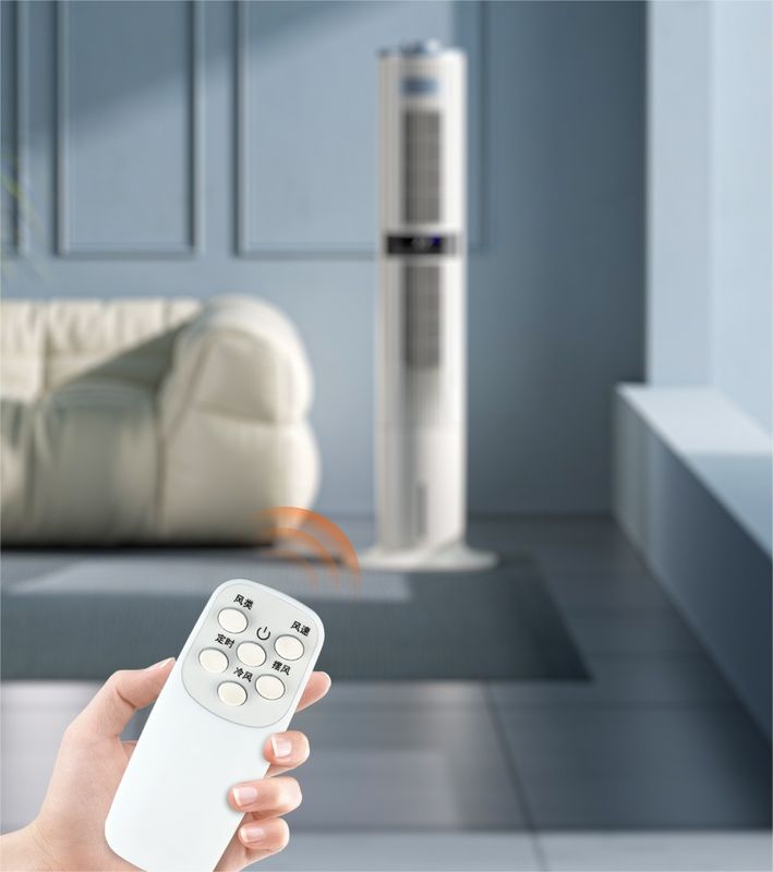 Ventilador de torre de refrigeração portátil TUYA Controle de dupla camada Design 33 * 33 * 120cm Dimensões