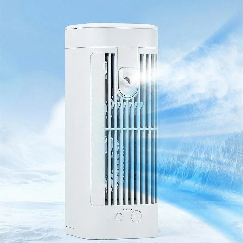 Ventiladores de mesa de hotel Ventilador de água de refrigeração de pulverização de ar condicionado com USB Mini Air Cooler