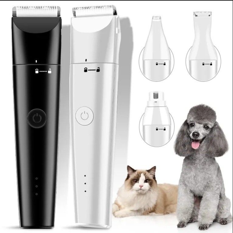 20*10*6.2cm 4 em 1 Kit de limpeza elétrico recarregável USB para cães e gatos