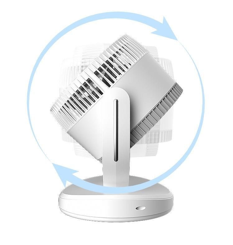 Ventilador de convecção por turbina de escritório de 360° para instalação na mesa doméstica