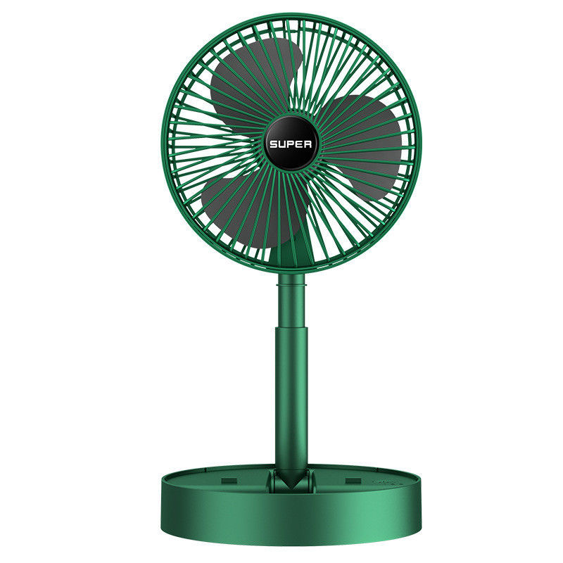 Ventilador com bateria USB Telescópica dobrável para hotel 2000mah Ventilador de arrefecimento de ar com bateria 3 Velocidades de escolha