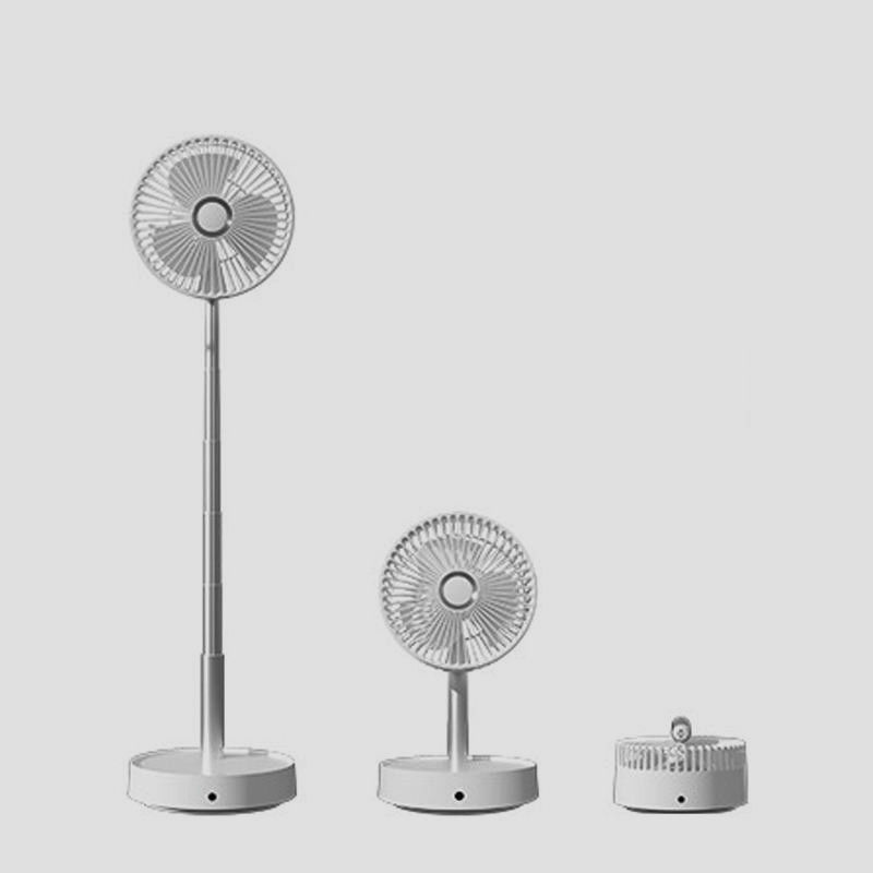 Instalação no chão Ventilador de bolso dobrável Função regável recarregável para abastecimento de ar