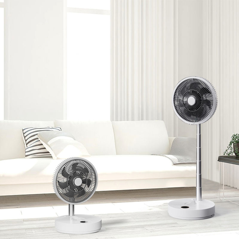 Ventilador de arrefecimento por ar instalado no chão com design telescópico portátil e controle remoto